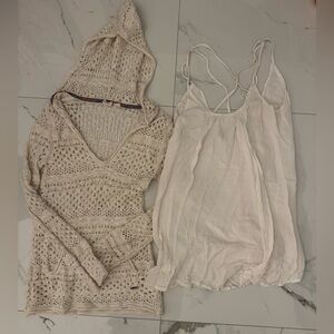 Roxy Swimsuit Cover Up Dress + Knitted Long Sleeve